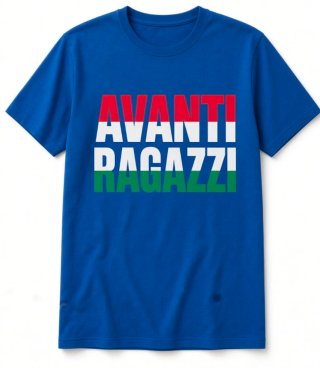 Camiseta Azul, Avanti Ragazzi, NUEVA, talla L