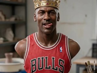 Miniatura Busto Michael Jordan cm 15 da dipingere