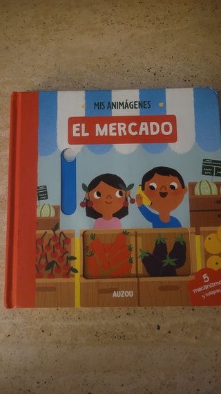 Cuento infantil El Mercado con mecanismos y solapa