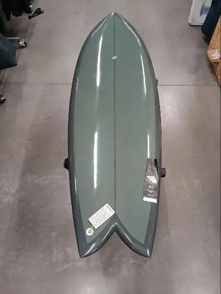 Tabla Surf Fish Verde Oscuro 5'8 Cajetines Futures Sin