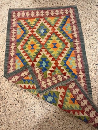 Kilim in lana multicolore 163*100cm kilim