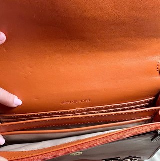 Bolso Michael Kors Naranja Flores 3D