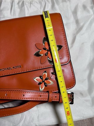 Bolso Michael Kors Naranja Flores 3D
