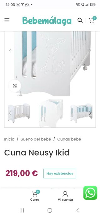 Cuna Neusy Ikid nueva sin abrir