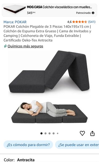 Colchón Plegable POKAR 140x195x15