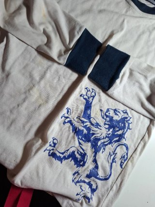 Camiseta manga larga con león azul