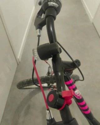 Bicicleta niña 20 rosa y negra