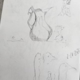 Lámina de dibujos a lápiz