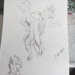 Lámina de dibujos a lápiz