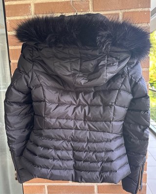 Anorak Zara Pluma Mujer Negro