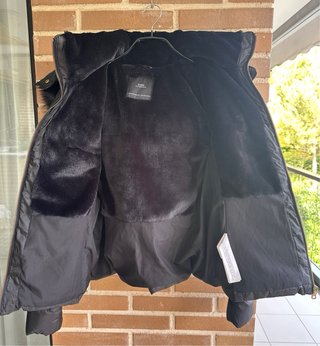 Anorak Zara Pluma Mujer Negro