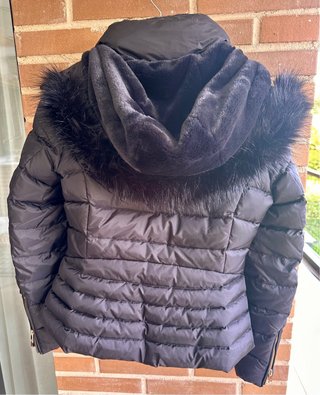 Anorak Zara Pluma Mujer Negro