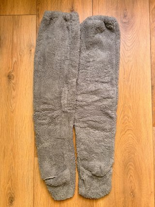 Calentadores de Piernas Gris Afelpados