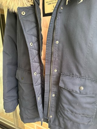 Parka Abrigo Hollister de Plumas Talla S