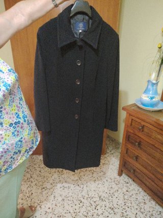 Abrigo largo negro talla 48
