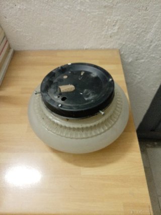 Plafoniera vetro e plastica