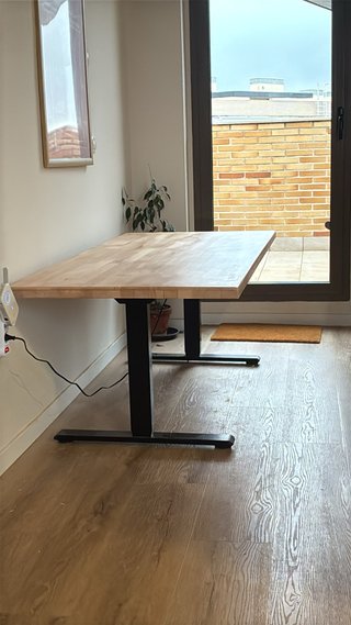 Mesa Levadiza, Tablero de Haya Maciza de 80x175 cm