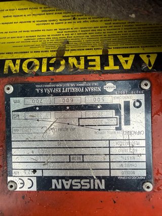 CARRETILLA ELEVADORA NISSAN 3.0 MATRICULADA