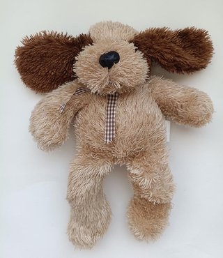 Lote 2 peluches: perro y muñeco