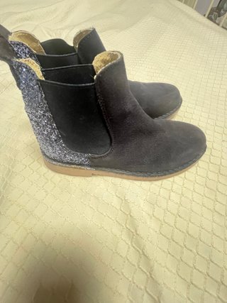 Botines Glitter Azul Marino Talla 36
