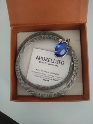 Pulsera Morellato Plateada con Piedra Azul