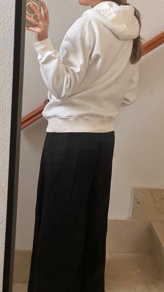 Sudadera Zara Hombre Blanca para mujer