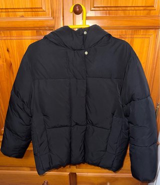 Abrigo Acolchado Negro Zara