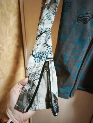 Chaqueta Larga Tipo Sudadera Estampada T.M