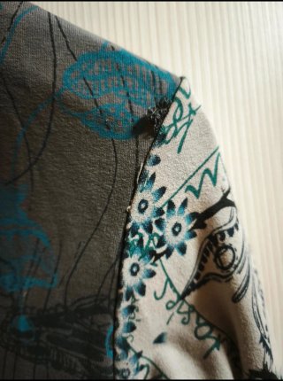 Chaqueta Larga Tipo Sudadera Estampada T.M