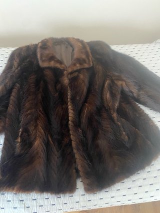 Chaquetón de Visón Sintético Marrón