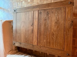 Mesa de centro de salón de madera antigua