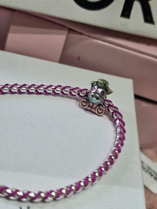 Pulsera Pandora Unicornio Rosa y Plata