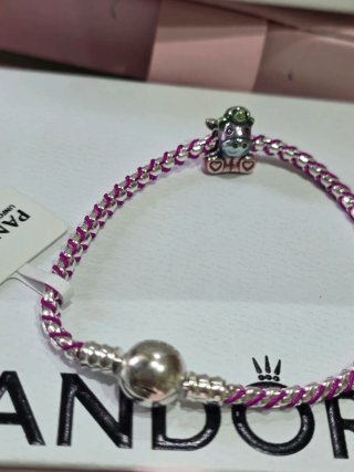 Pulsera Pandora Unicornio Rosa y Plata