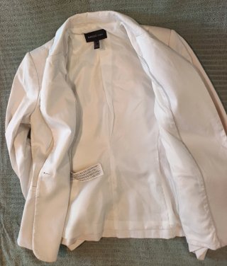Americana Blanca Mango Talla S
