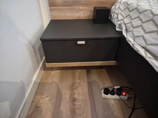 Cama 180x200 con Cabecero y 2 Mesitas