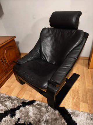 Pareja Sillones Kroken Piel Negra