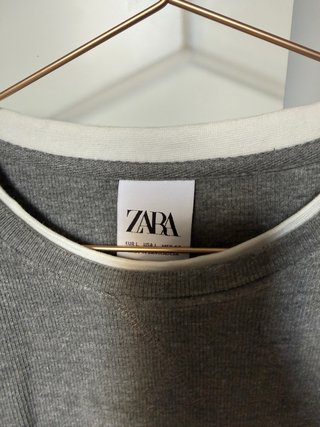 Jersey gris Zara manga larga