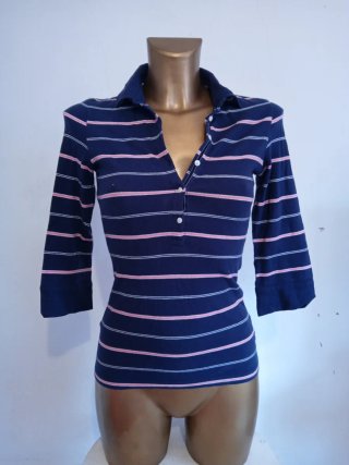Maglia H&M righe blu rosa tg S