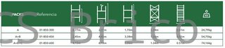 Andamio Modular Aluminio - 2,77 Metros - Pack A