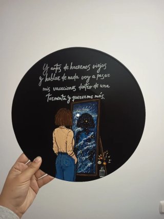 Vinilo pintado a mano de Viva Suecia