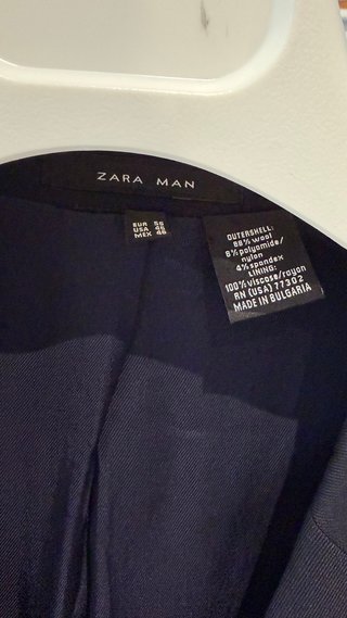 Americana Zara Man Premium Azul Talla 56