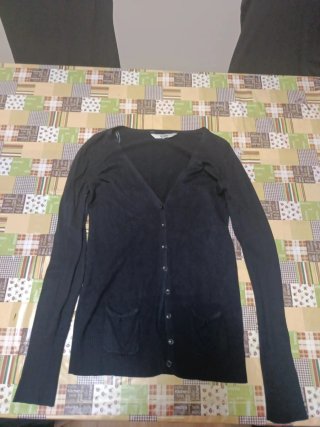Chaqueta de punto negra mujer