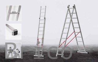 Escalera Aluminio Elite 2x14 - 4+4 M - 80-80x30mm