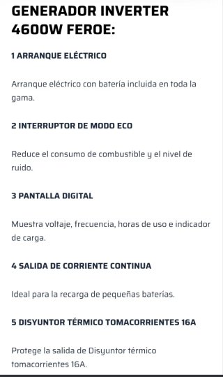 Generador Feroe 4600w