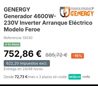 Generador Feroe 4600w