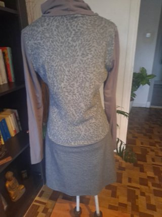 Vestido gris Smash manga larga