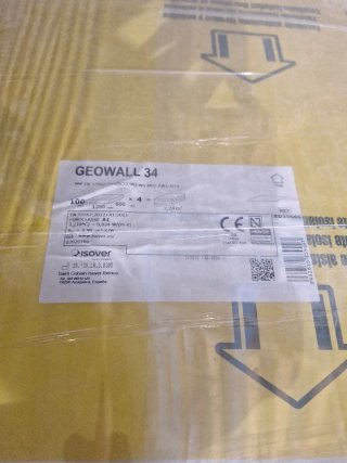 Panel Lana Mineral Geowall 34 100mm