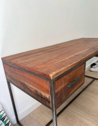 Escritorio de Madera de Acacia y Metal