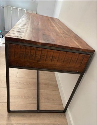 Escritorio de Madera de Acacia y Metal