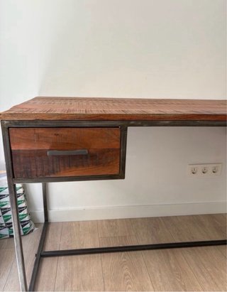 Escritorio de Madera de Acacia y Metal